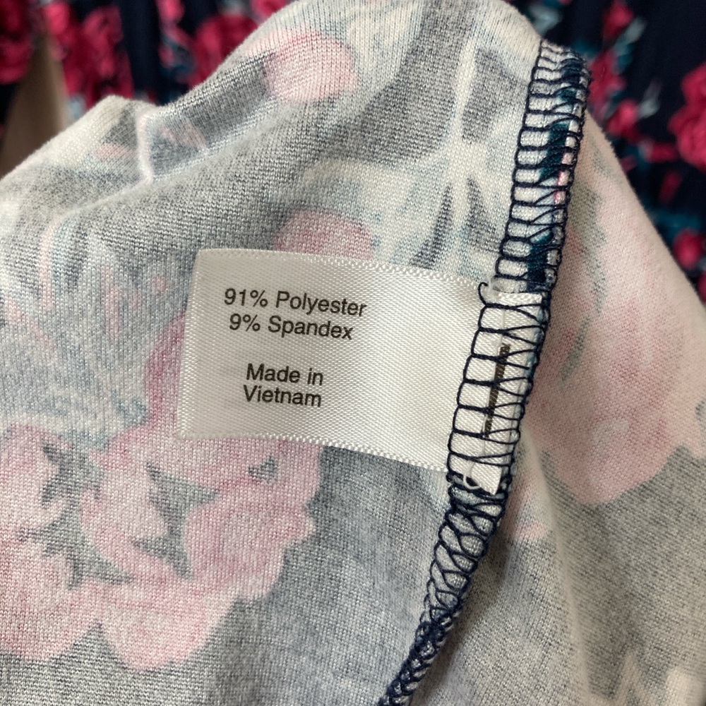 Lane Bryant Women’s Navy Floral 3/4 Sleeve Tiered A-line Midi Dress Size 26 4X - Picture 6 of 9